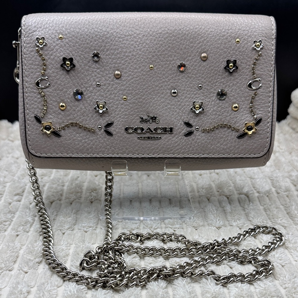 Coach Clutch/Crossbody with Stardust Crystal Rivets